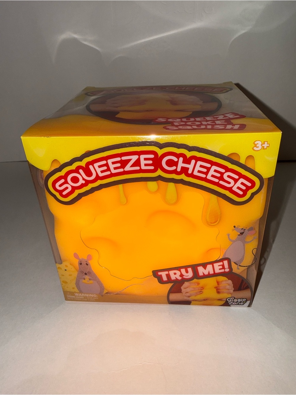 Sunny Days Jumbo Squeezy Cheese Yellow Squishy Toy Stress Relief Sensory Fun